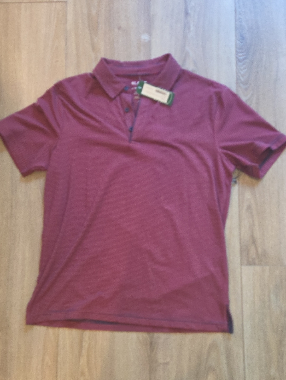 Men's Polo Shirt in Burgundy - Classic Short Sleeve